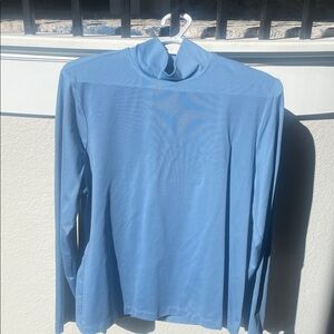 Chico’s Blue Mockneck Top